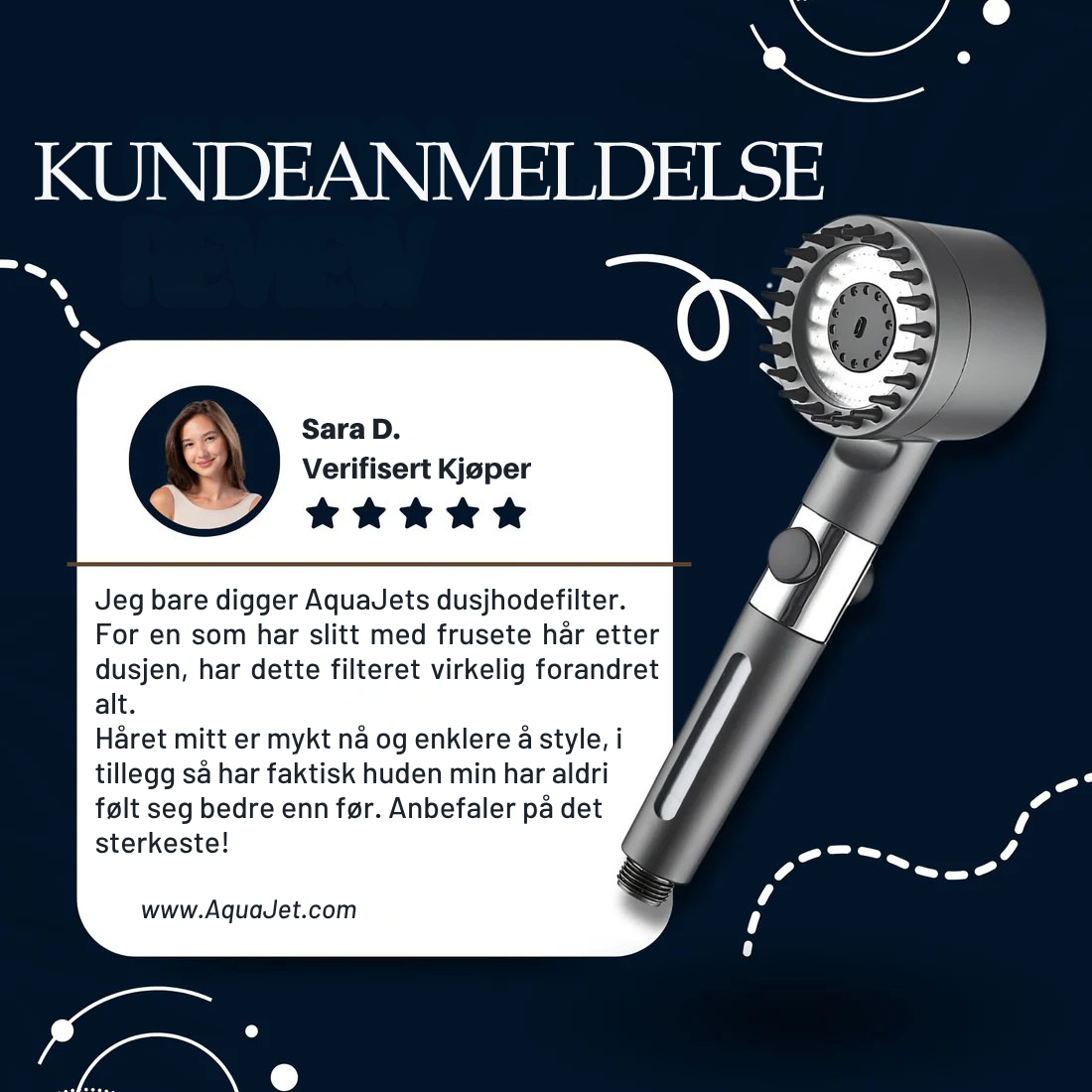AquaJet™ - Filtrert Dusjhode